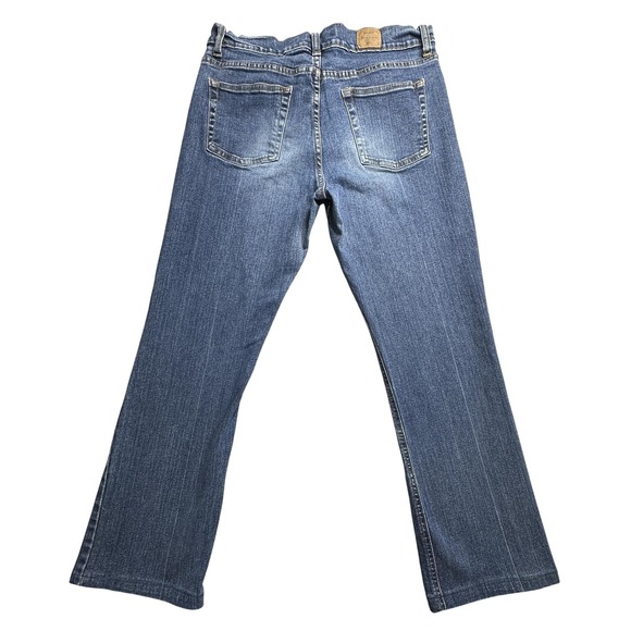 VINTAGE Old Navy Jeans Womens 14 Long Blue Boot-Cut Low Waist Stretch Denim 00s - Picture 1 of 16